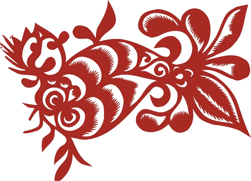 中国风中式传统喜庆民俗人物动物窗花剪纸插画边框AI矢量PNG素材【225】